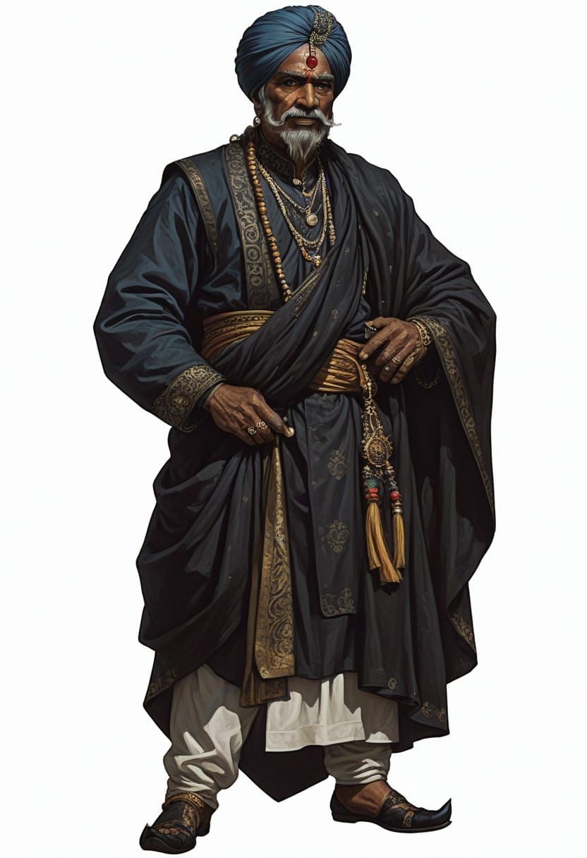17th Century Hindu Aristocrat in Heroic Fantasy Style
