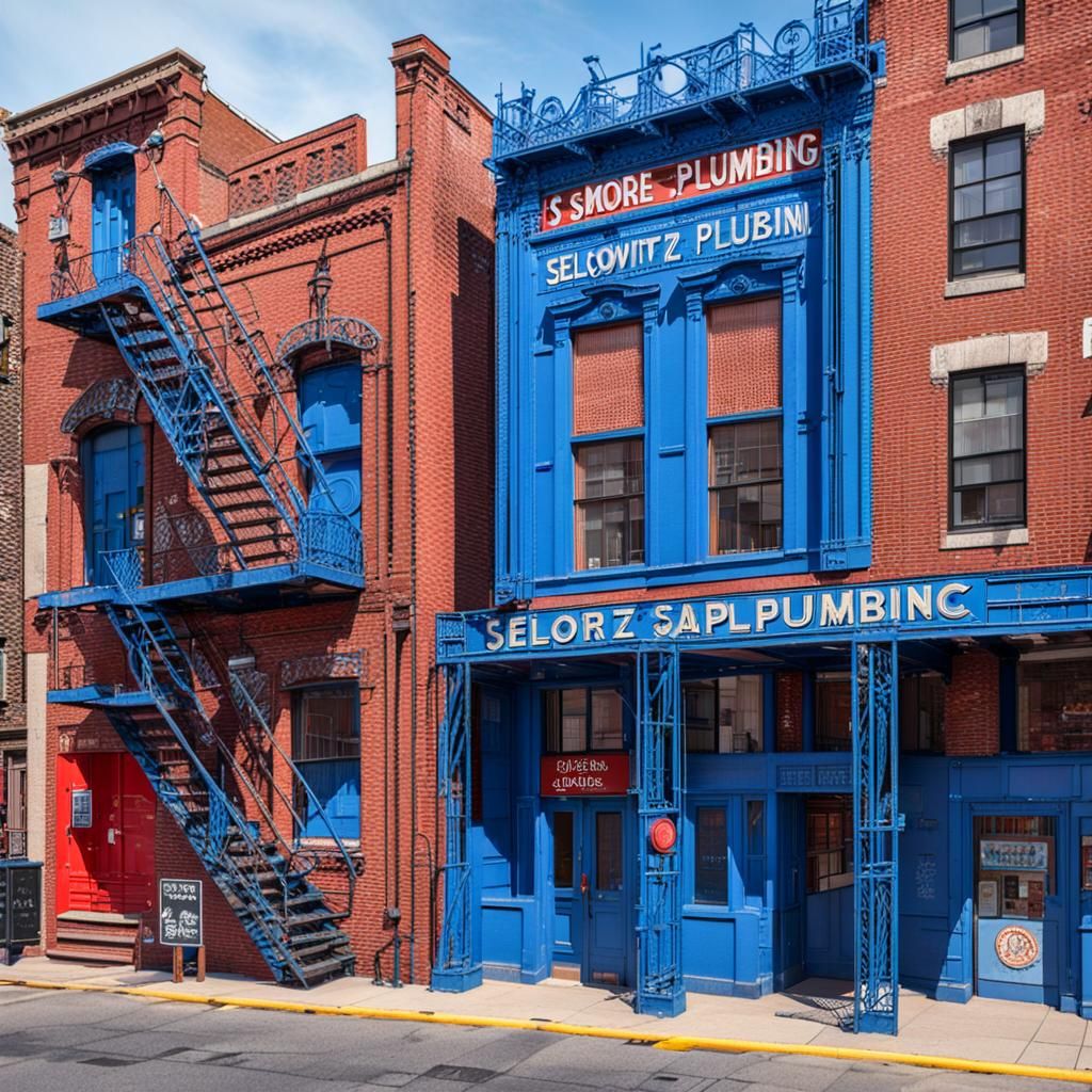 Vintage Buildings and Cityscape on a Sunny Day