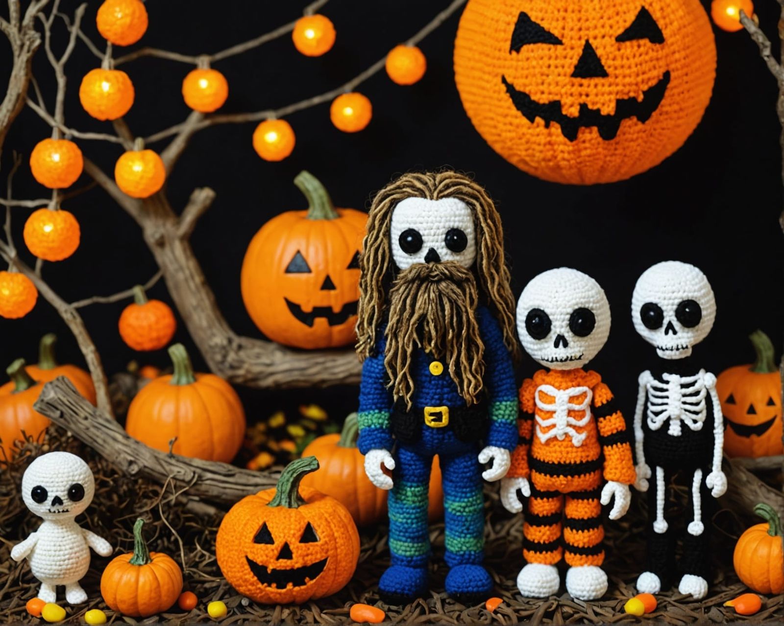 Halloween Night: Crochet Klimt Inspired Ceramic Art
