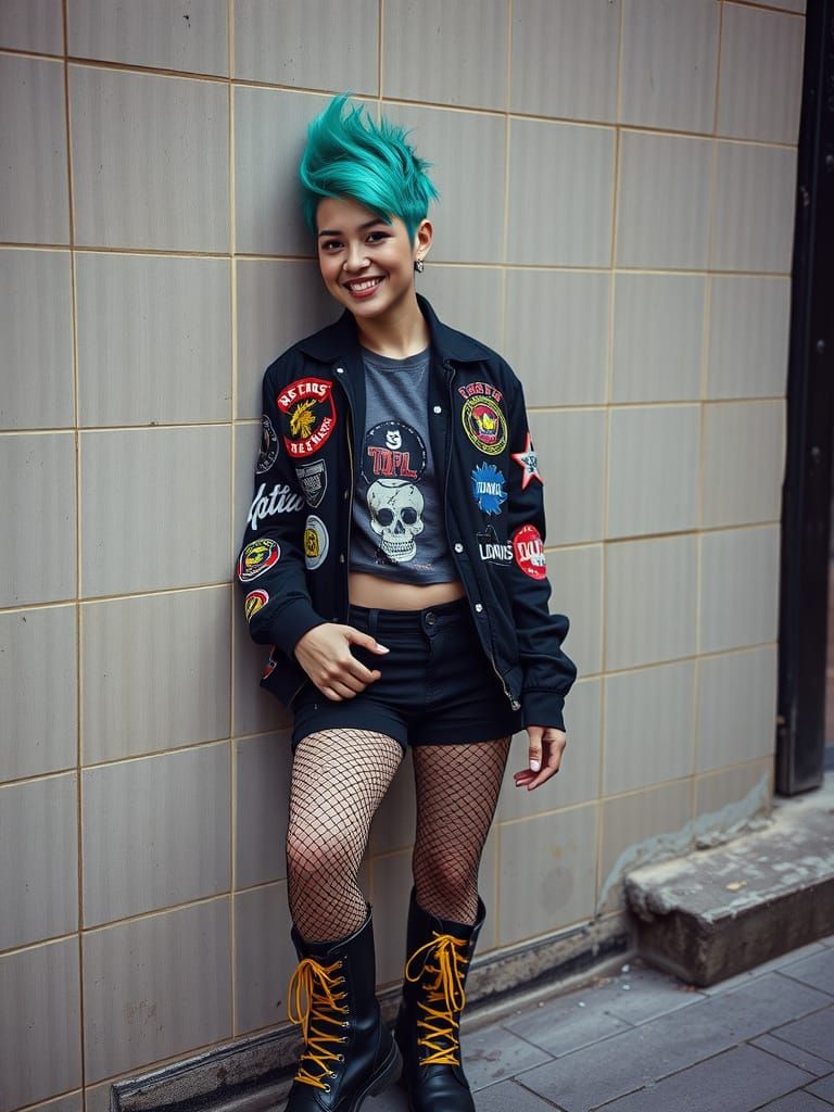 Punk Rock Rebel in Urban Street Style