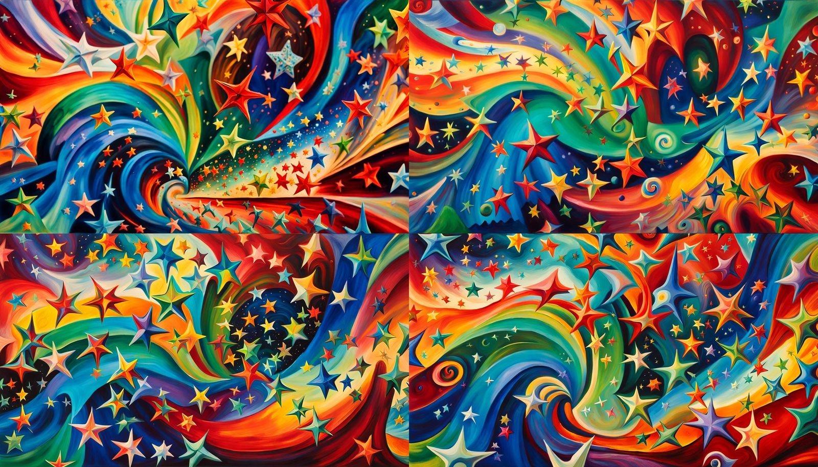 Iridescent Stars in Magnetic Wave Energy Tunnel