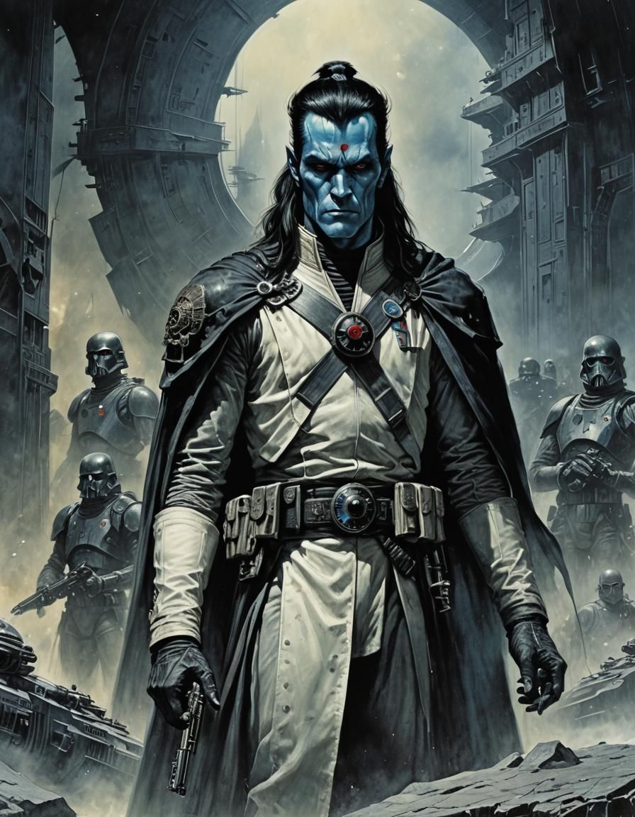 Grand Admiral Thrawn in Dark Fantasy Comic Art