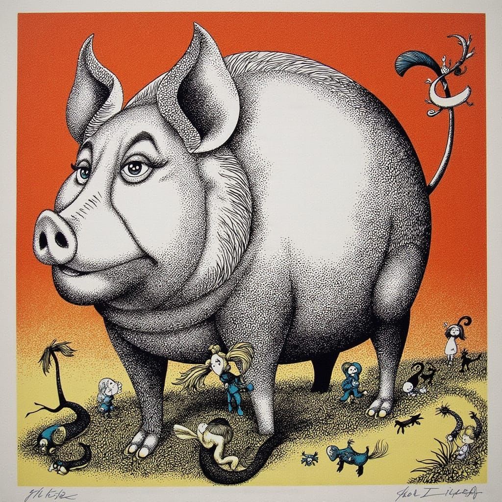 Pig in the Style of Goya