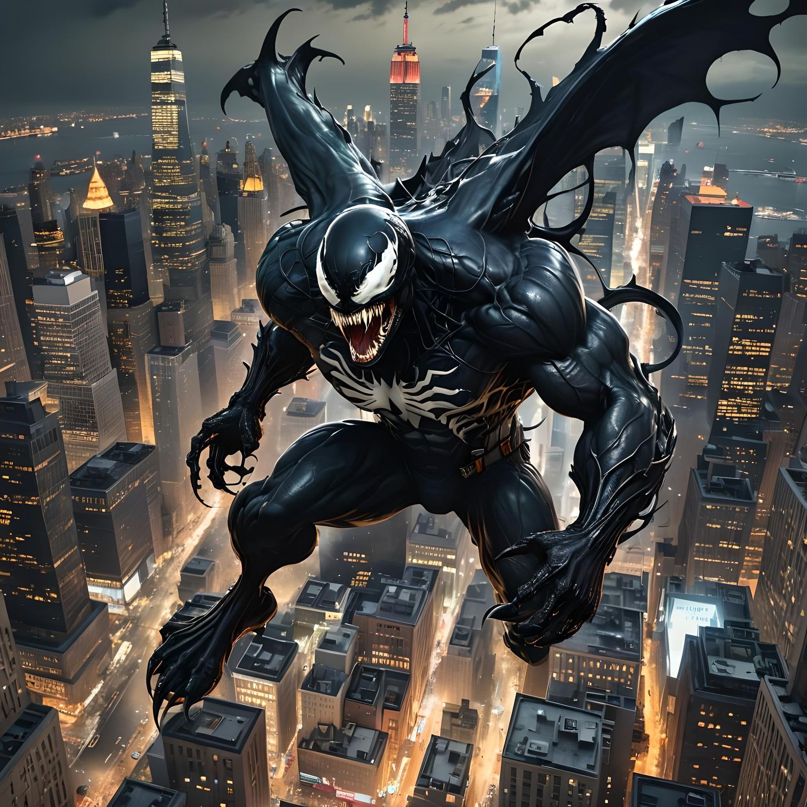 Venom Destroys New York City in Detailed Masterpiece