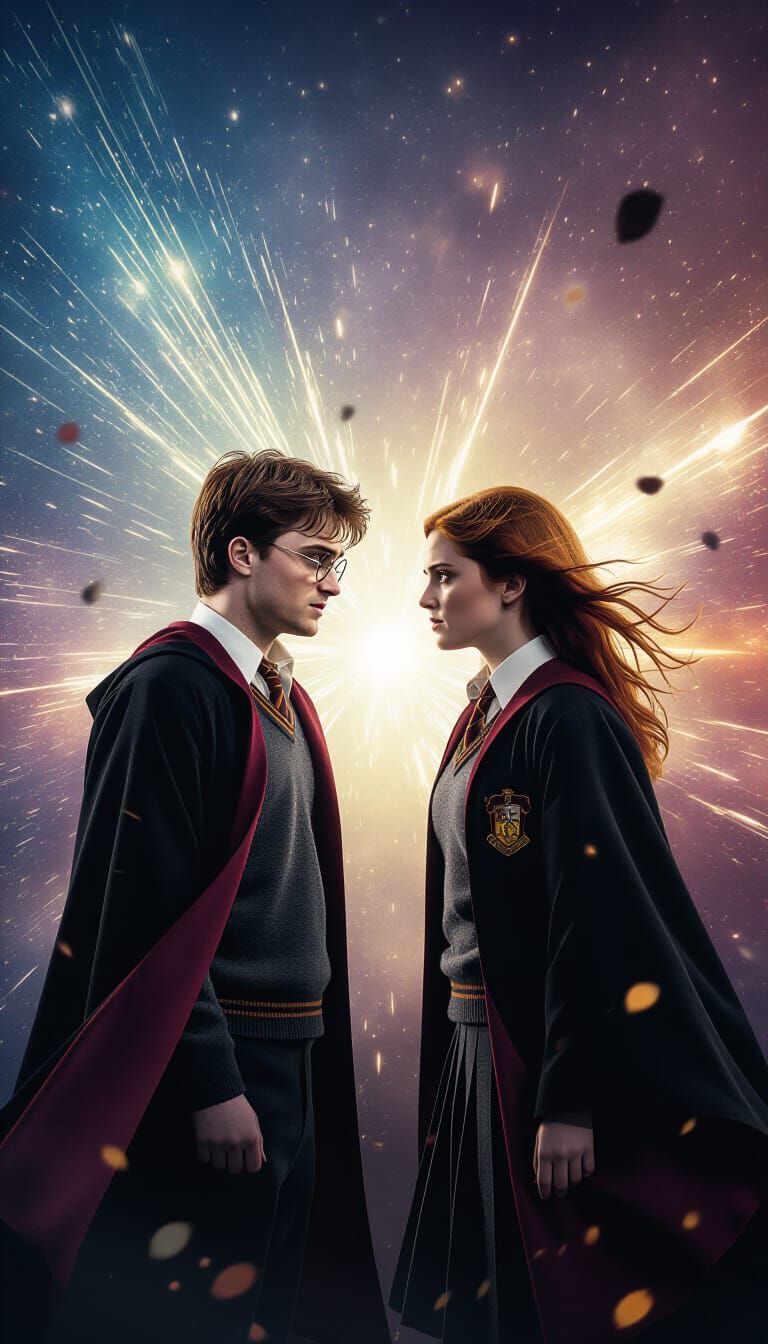 Harry Potter and Ginny Weasley in Cinematic 35mm Style