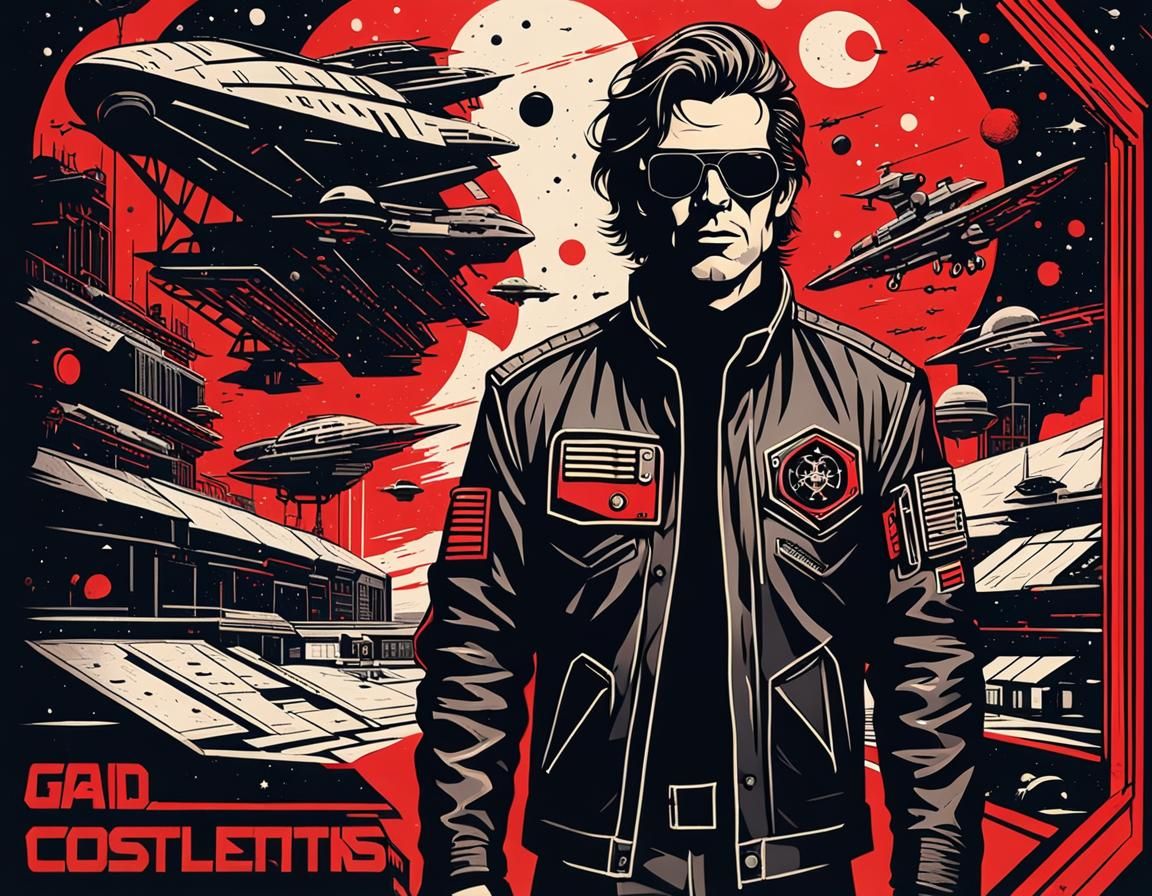 Galactic Noir Wanted Poster of Space Smuggler