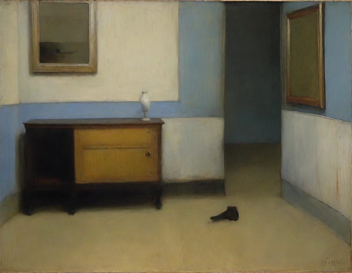 Impressionist Figure in Oil with Heavy Brushstrokes