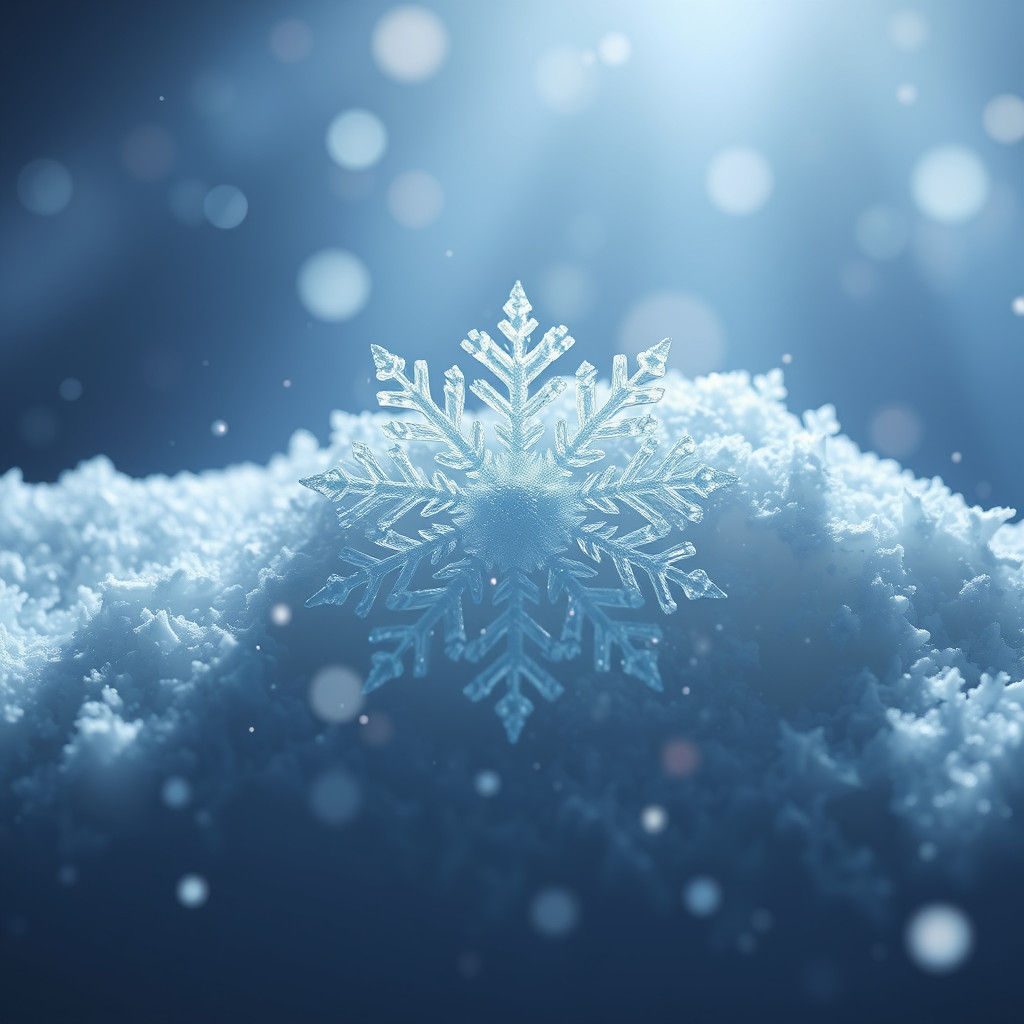 Luminous Snowflake: Detailed Fantasy Concept Art