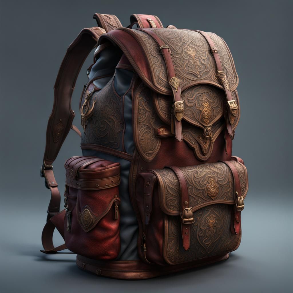 Fantastical D&D Backpack Concept Art