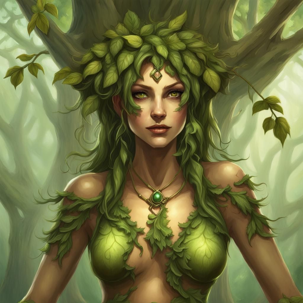 Female Dryad with Leaf Hair
