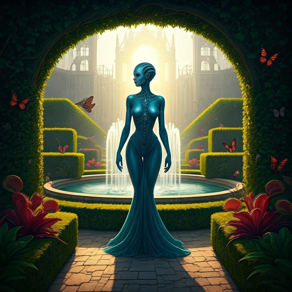 Mystical garden entrance