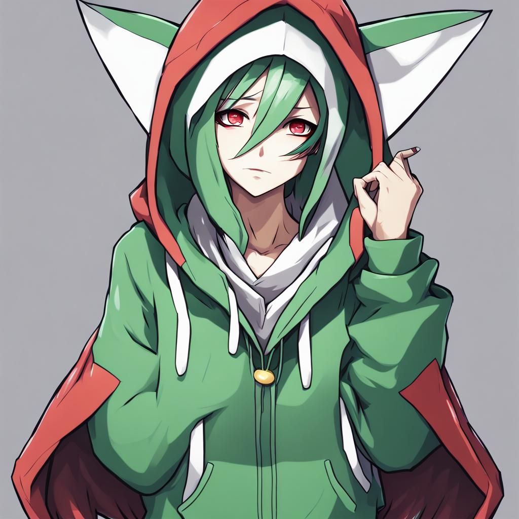 Anime Girl in Gardevoir Hoodie