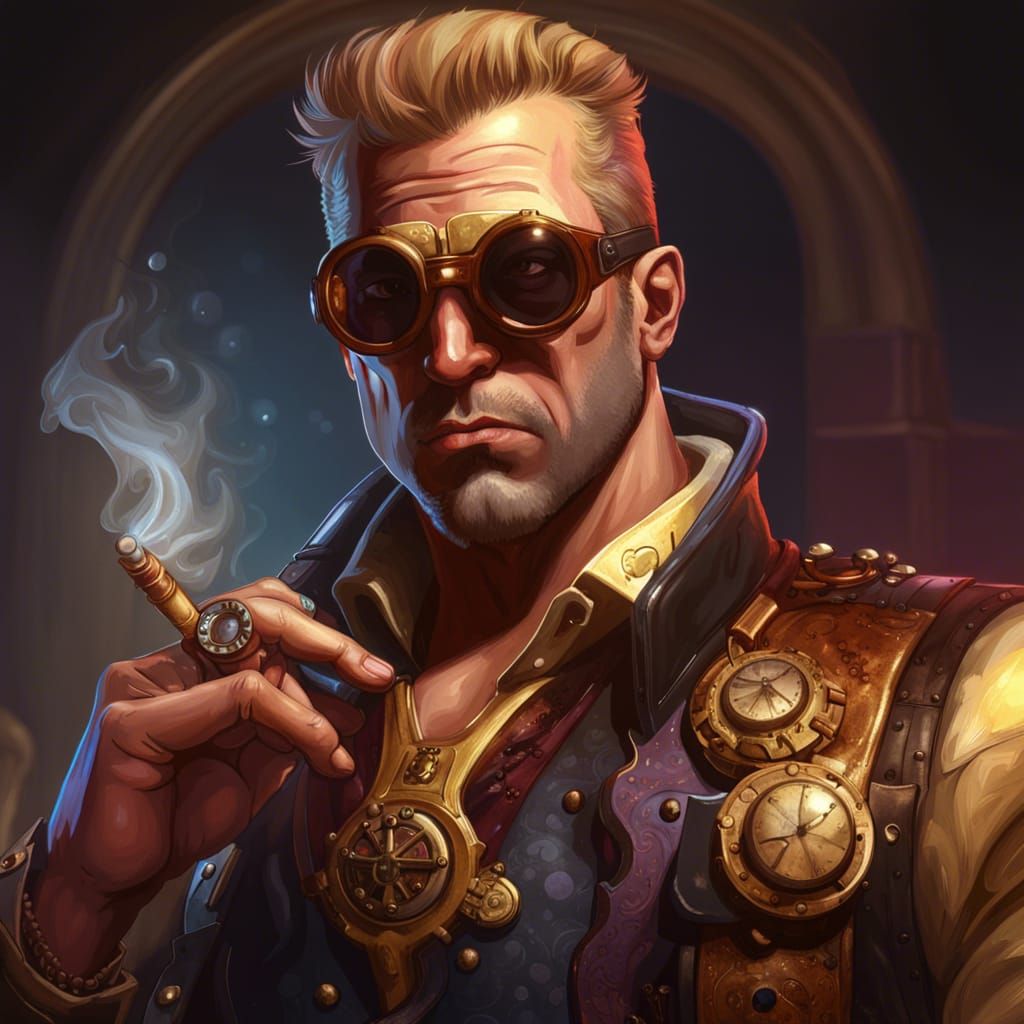 Steampunk Duke Nukem Portrait in 8K Resolution