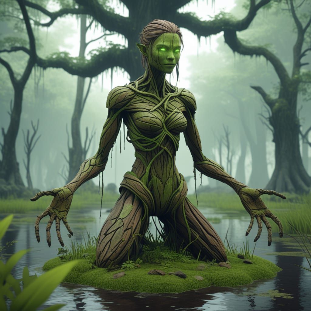 Mystical Swamp Goddess Radiates Energy