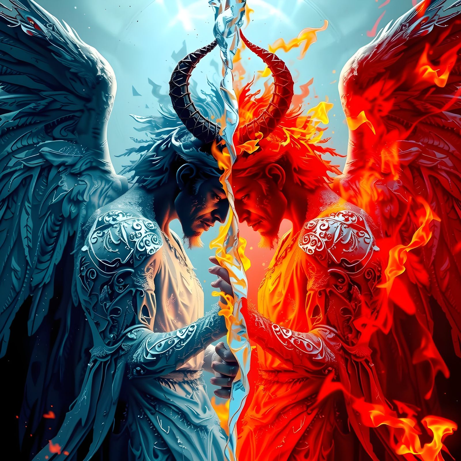 Dichotomy of Good vs Evil: Fire and Ice