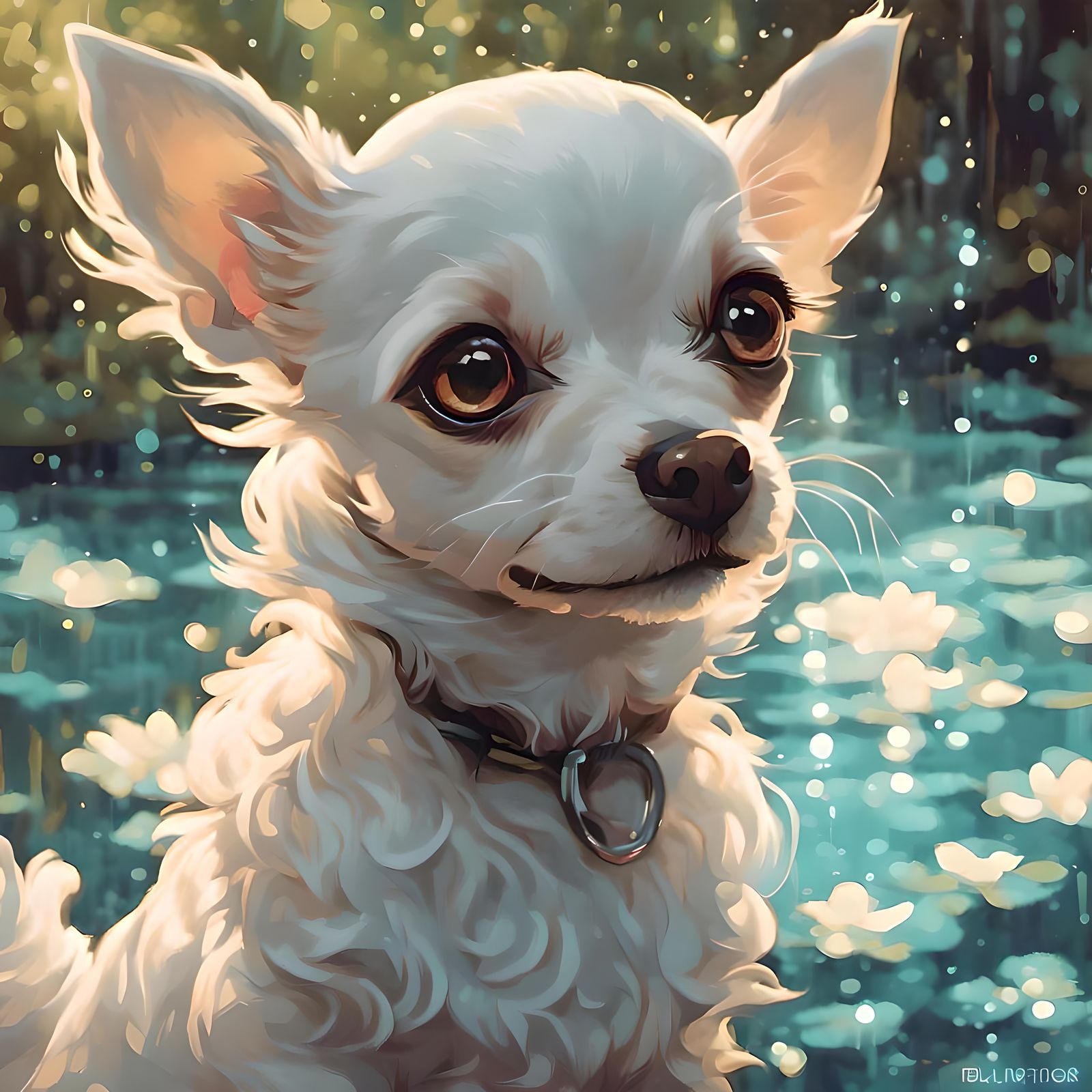Adorable White-Faced Chihuahua Portrait