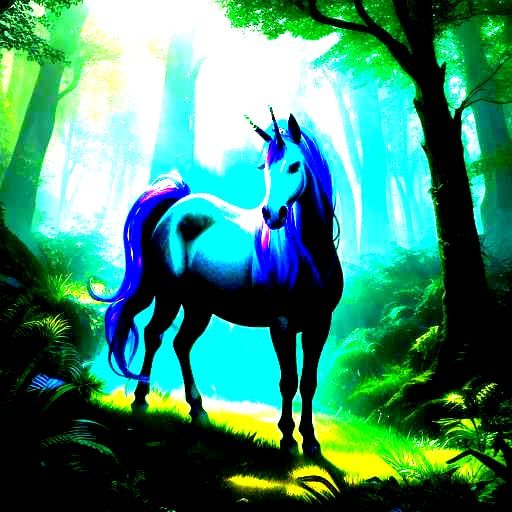 Fantastical Unicorn Matte Painting in Deep Color