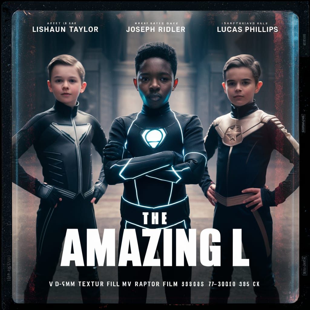 The Amazing L: Cinematic Film Still of Superheroes
