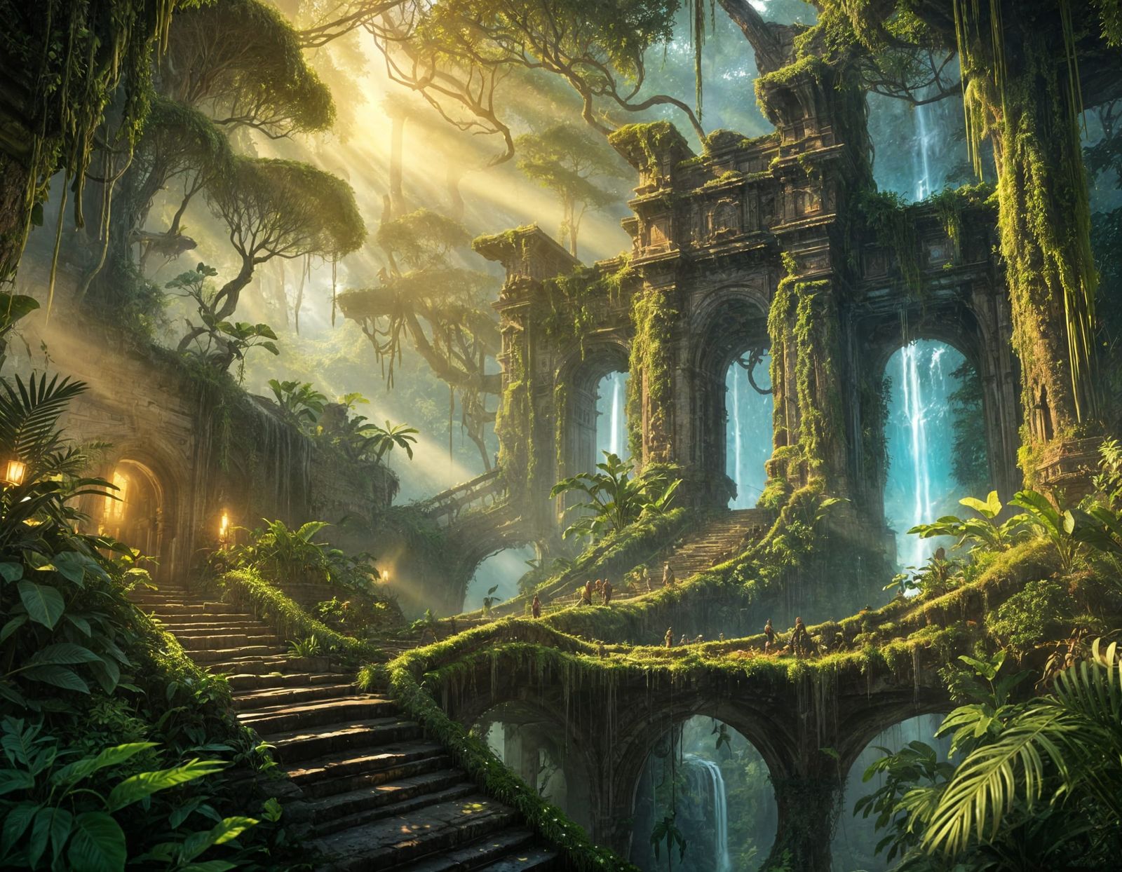Lost City of El Dorado in Lush Jungle