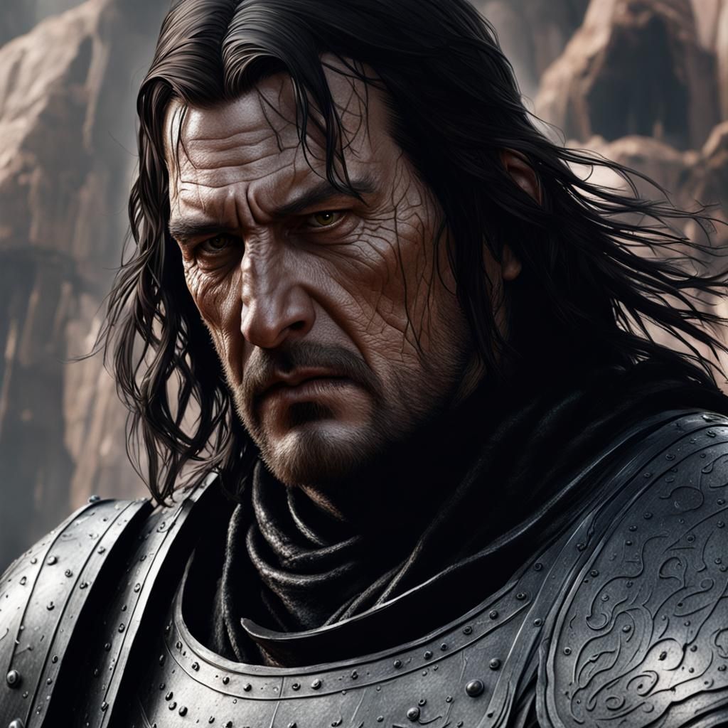 Isildur in Armor: Digital Portrait by Kolkoutine