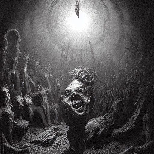 Sinclair ZX Spectrum in Horror Engraving Style