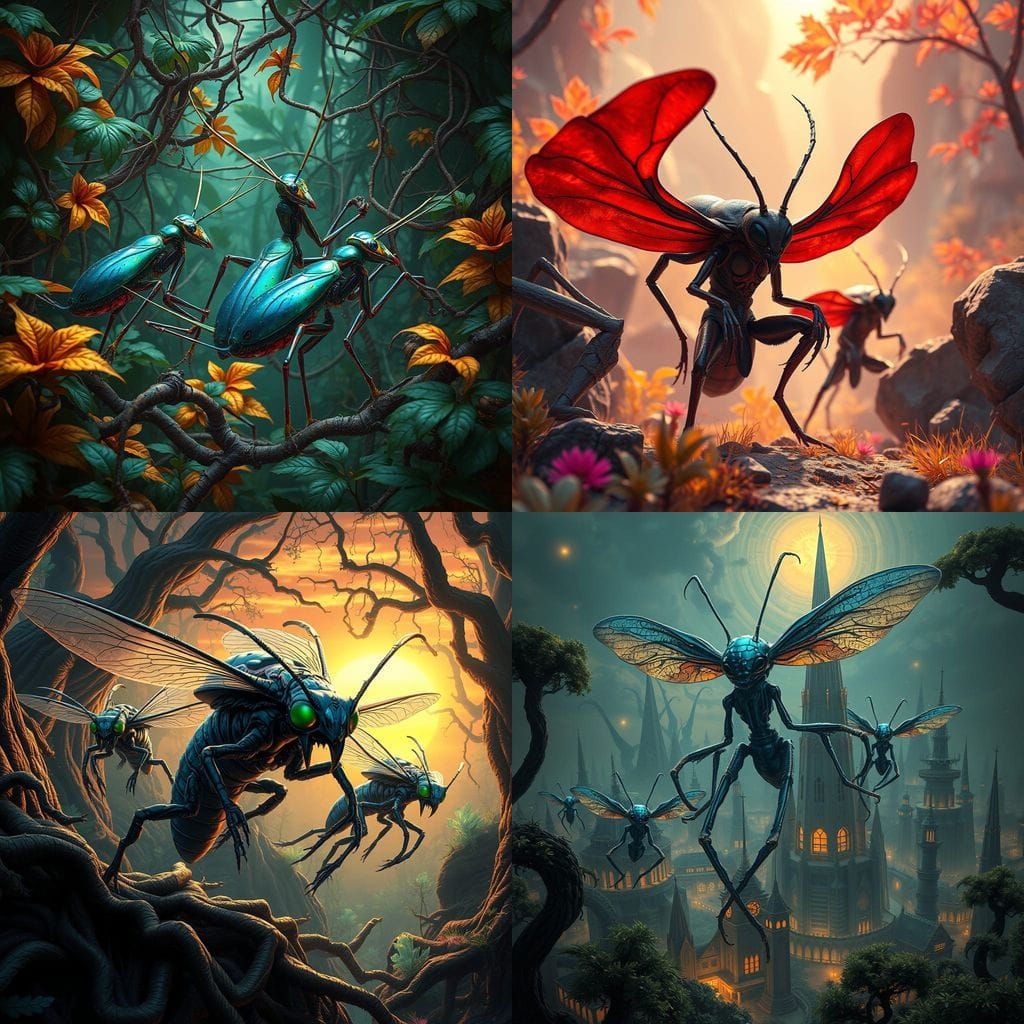 Mysterious Insectoid Tribe Revealed in Detailed Fantasy Art