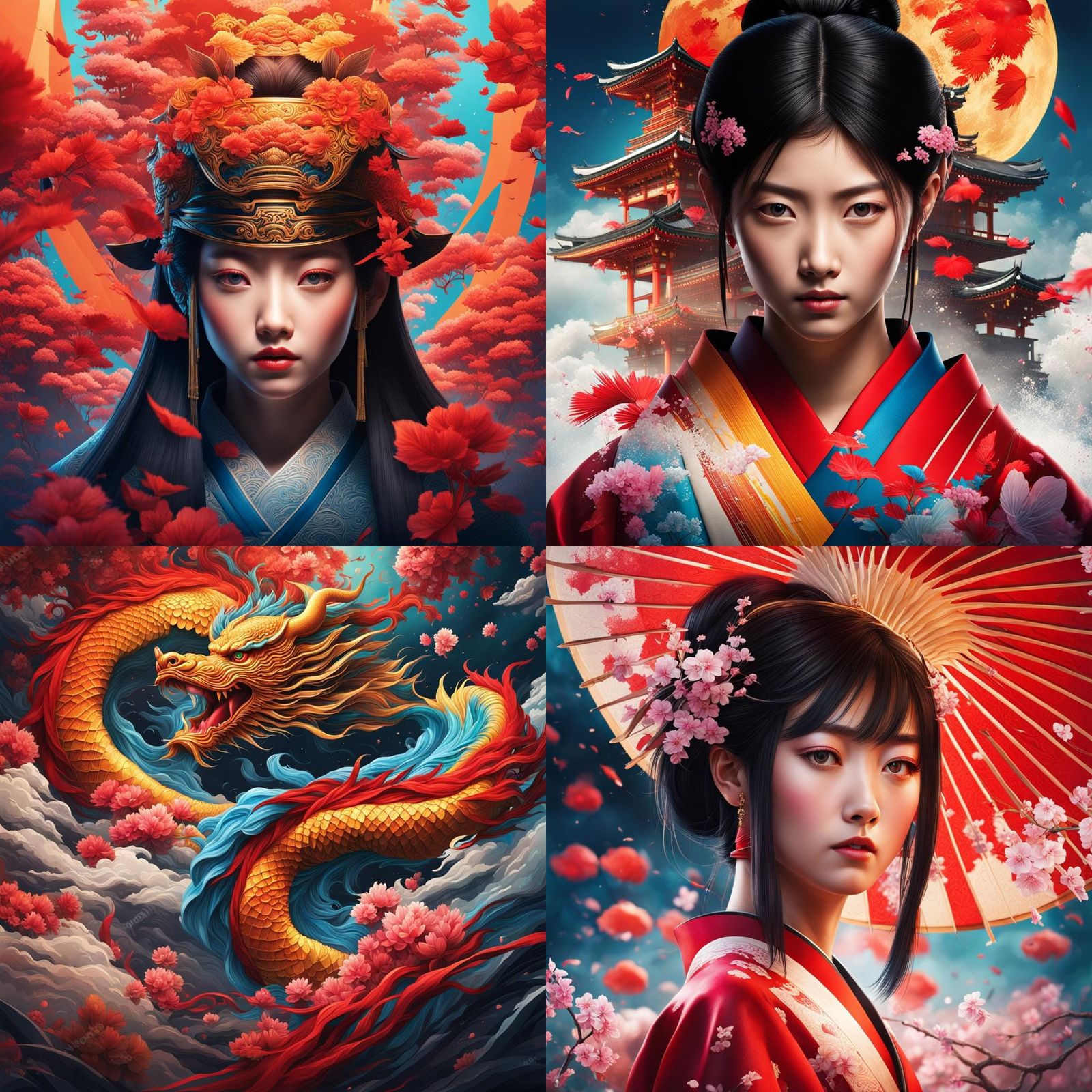 Japanese Book Cover in Hyperrealistic Splash Art