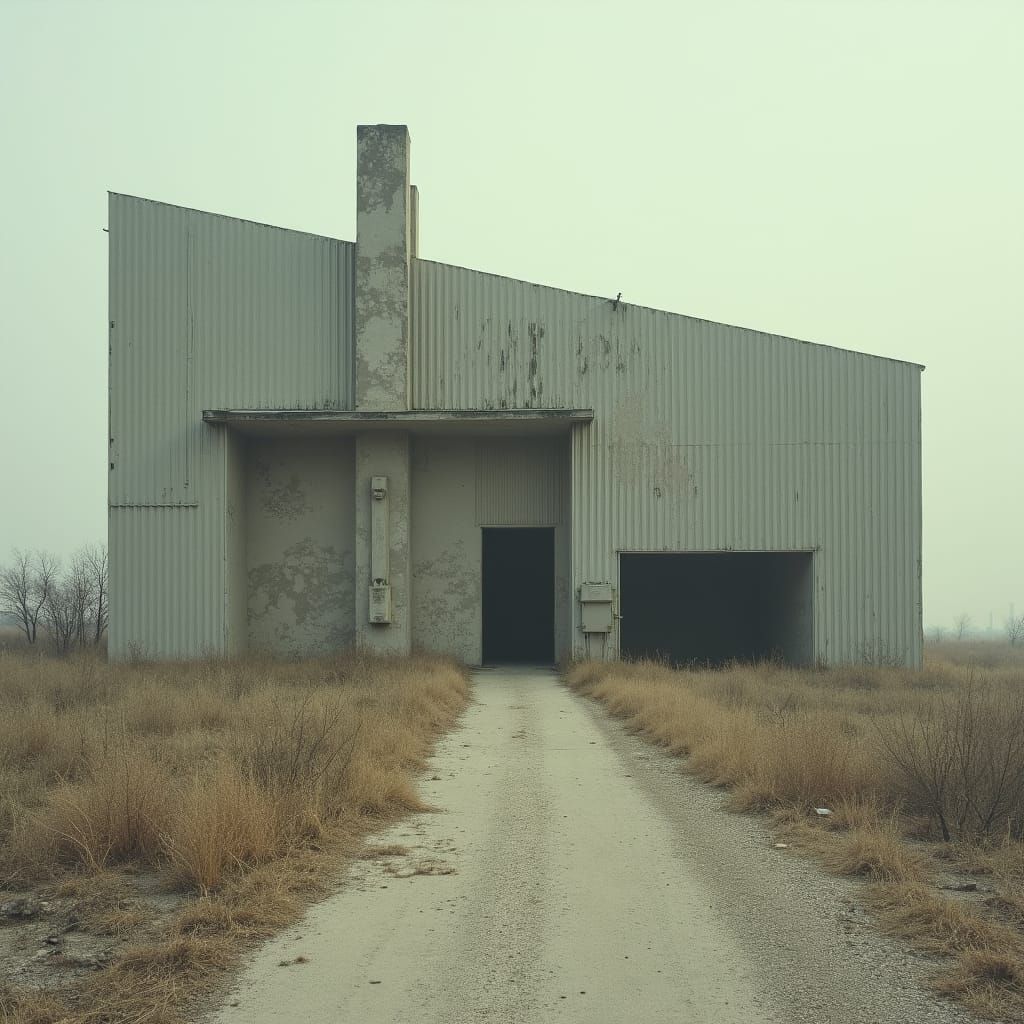 Post-Industrial Landscape in New Topographics Style