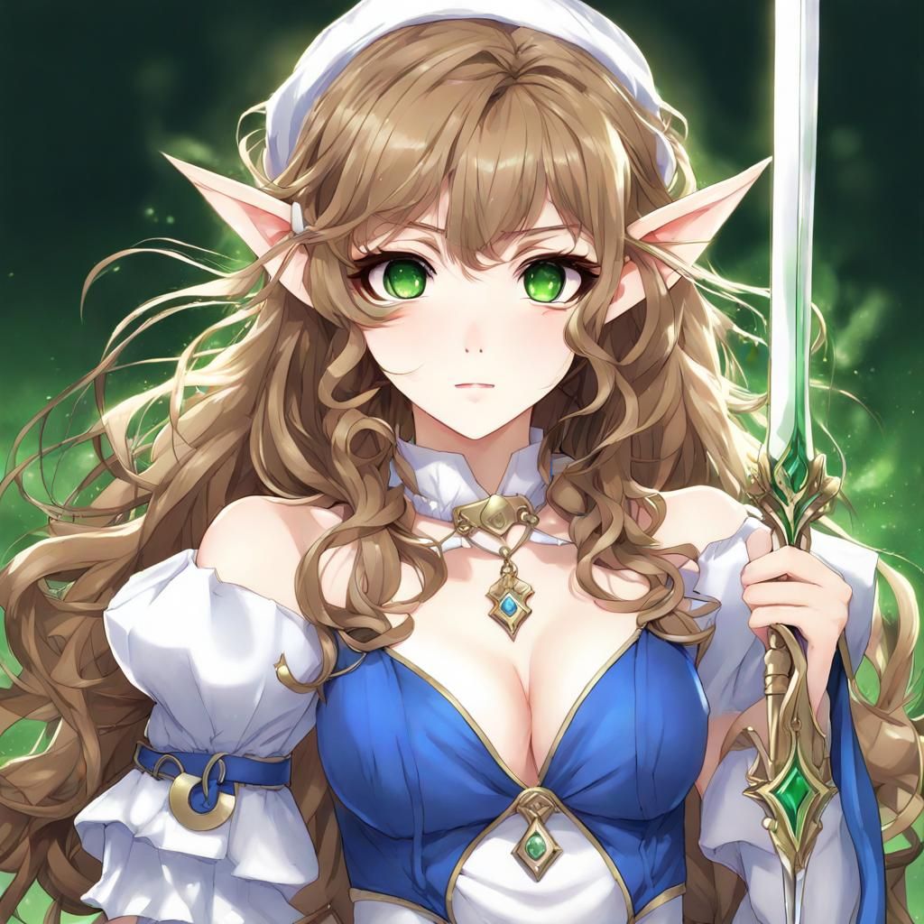 Anime Healer High Priestess with Sword