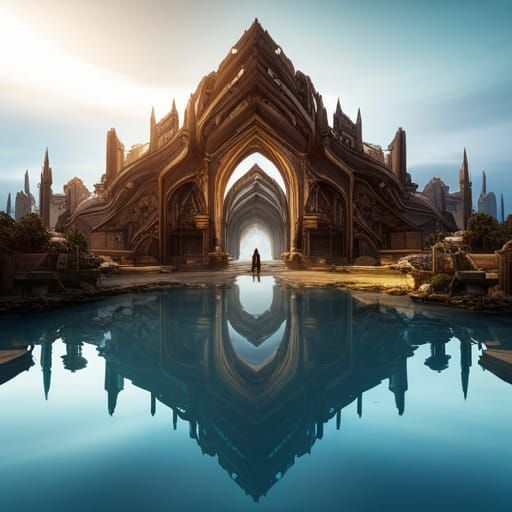 Fantastical Mirror Reflections in Detailed Matte Painting