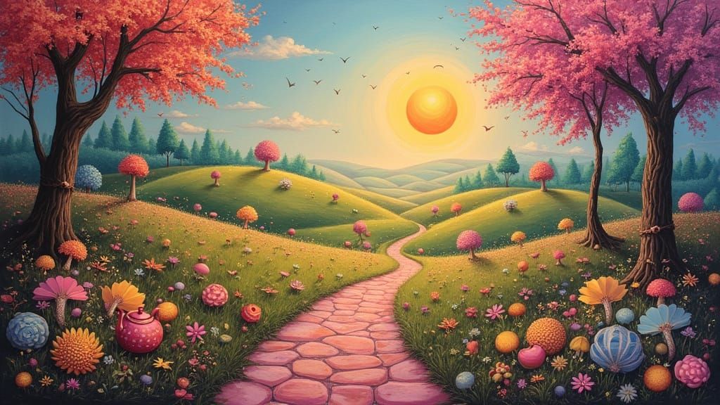 Surreal Alice in Wonderland Tea Party