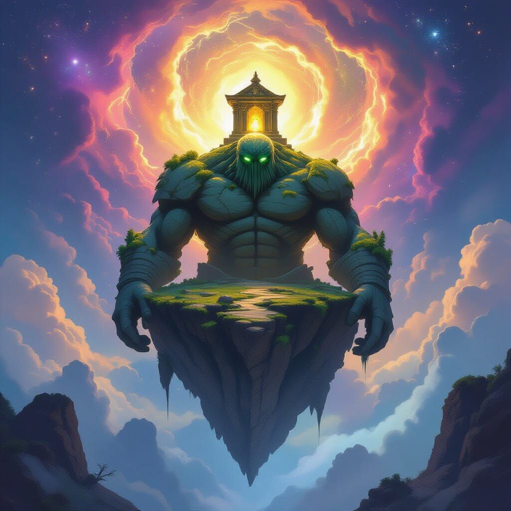 Ancient Golem Base for Floating Island with Cosmic Vortex