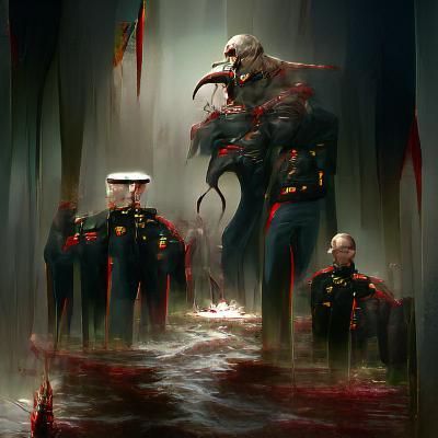 Sinister Marines in Dark Fantasy Style