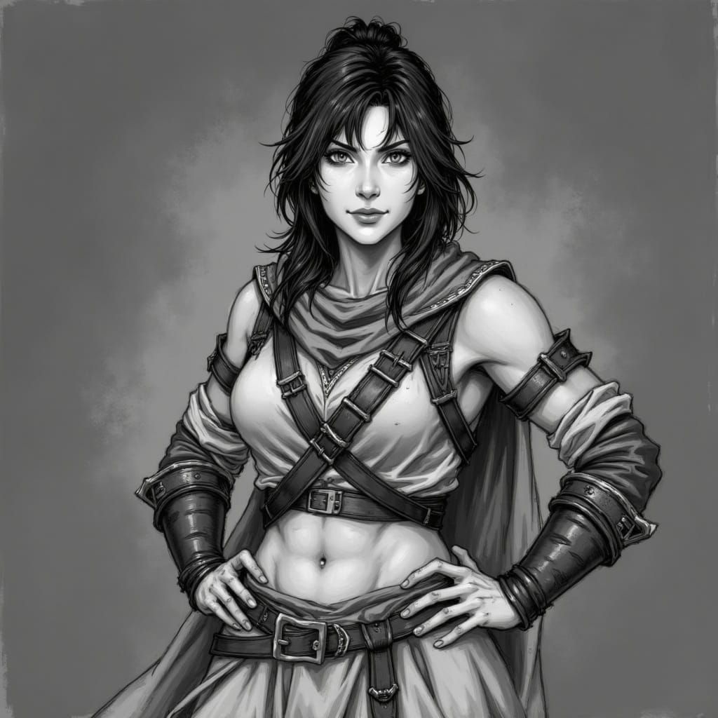 Surreal Portrait of a Young Woman with a Bright Smile