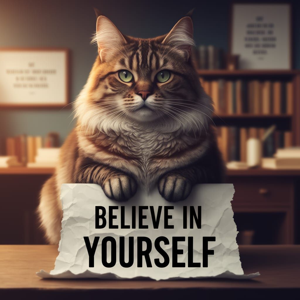 Majestic Cat Motivational Icon