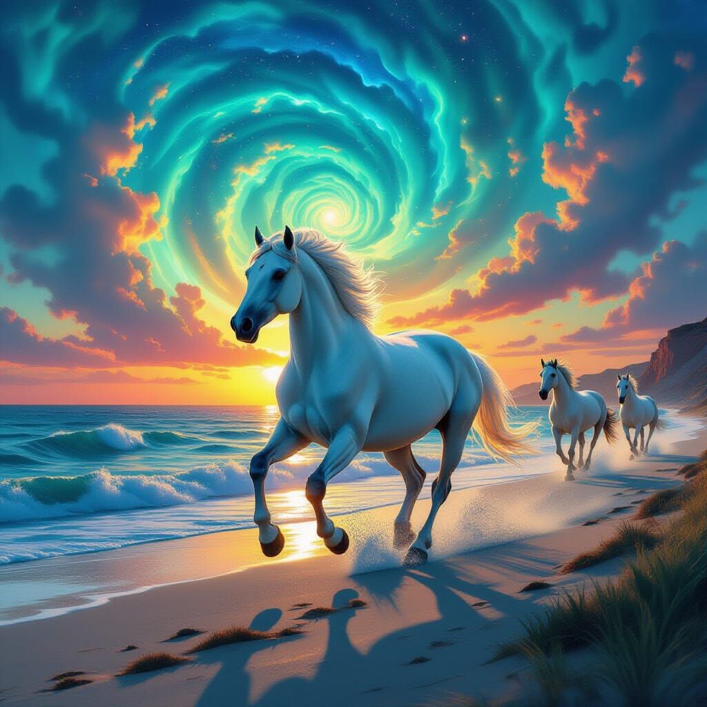 An ancient portal home of the wise a beautiful, a white maje...