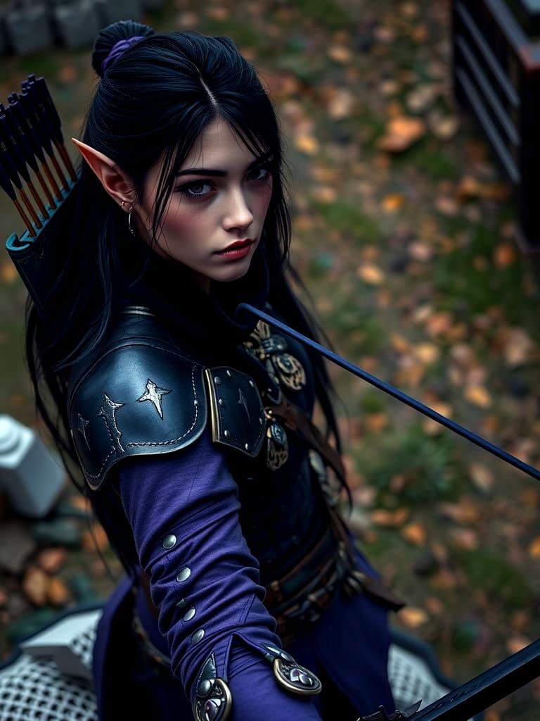 The Purple Archer in H.R. Giger Style