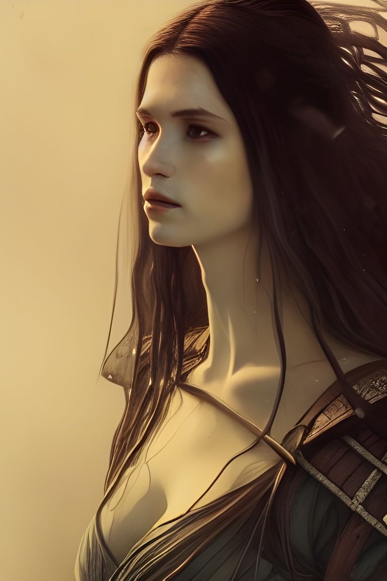 Yennifer Portrait: Digital Illustration in Watercolor Style