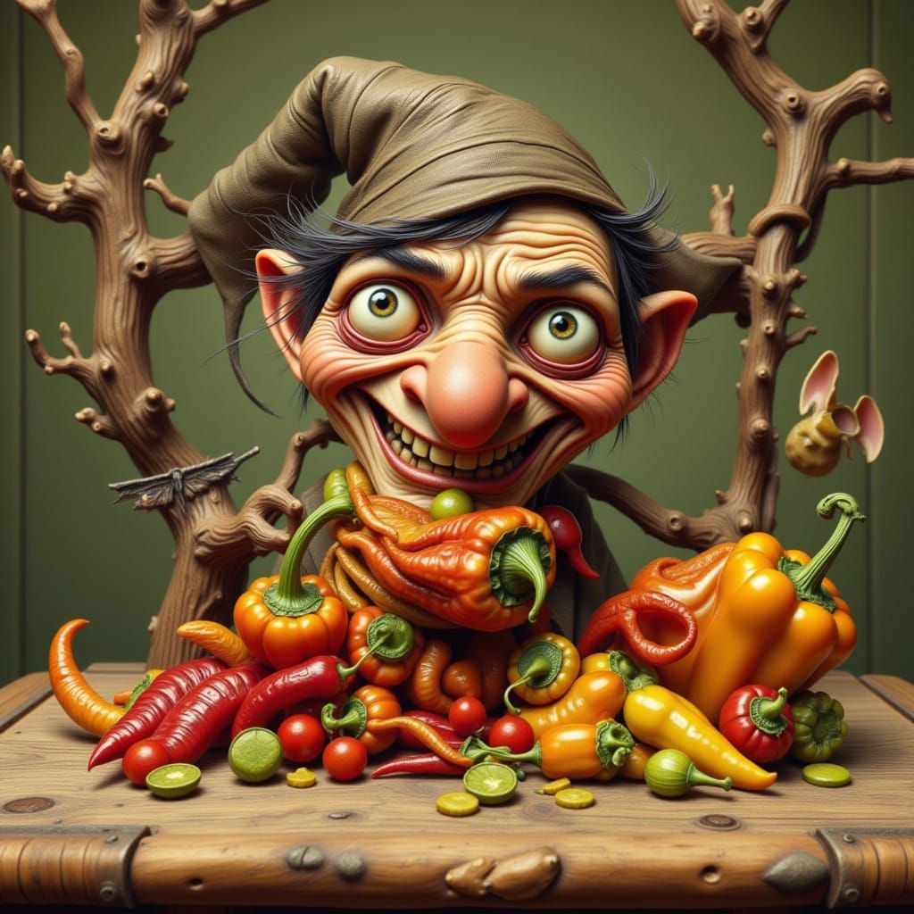 Peter Piper Picks Pickled Peppers in Whimsical Style