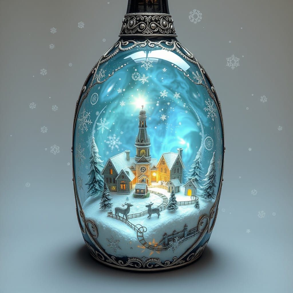 Christmas village in a bottle!