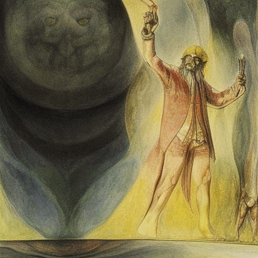 Carl Jung in William Blake Style