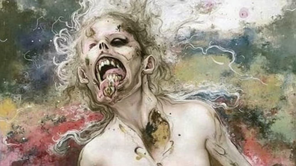 Grotesque Demon in Gothic Horror Style