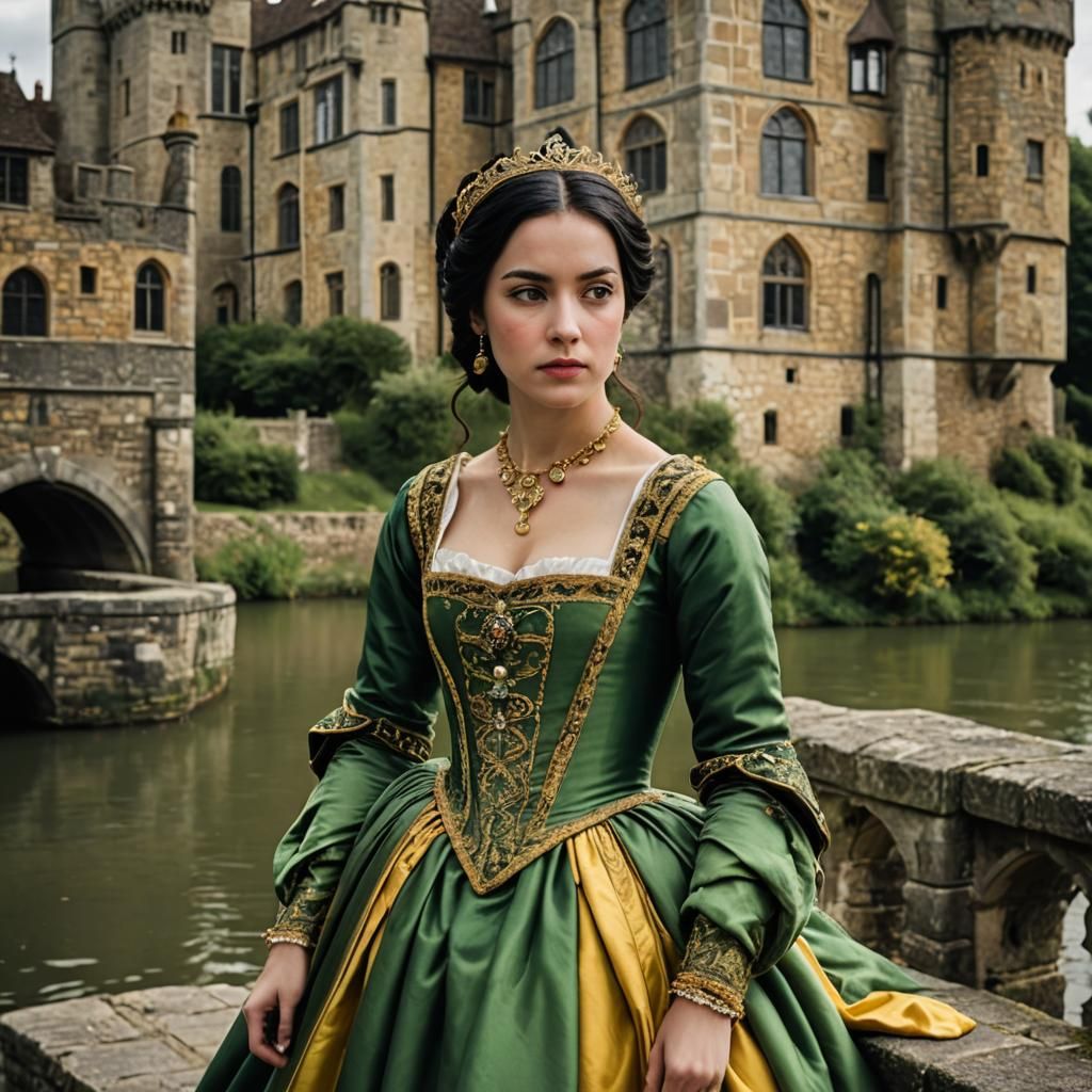 Woman in Tudor Dress by River Castle