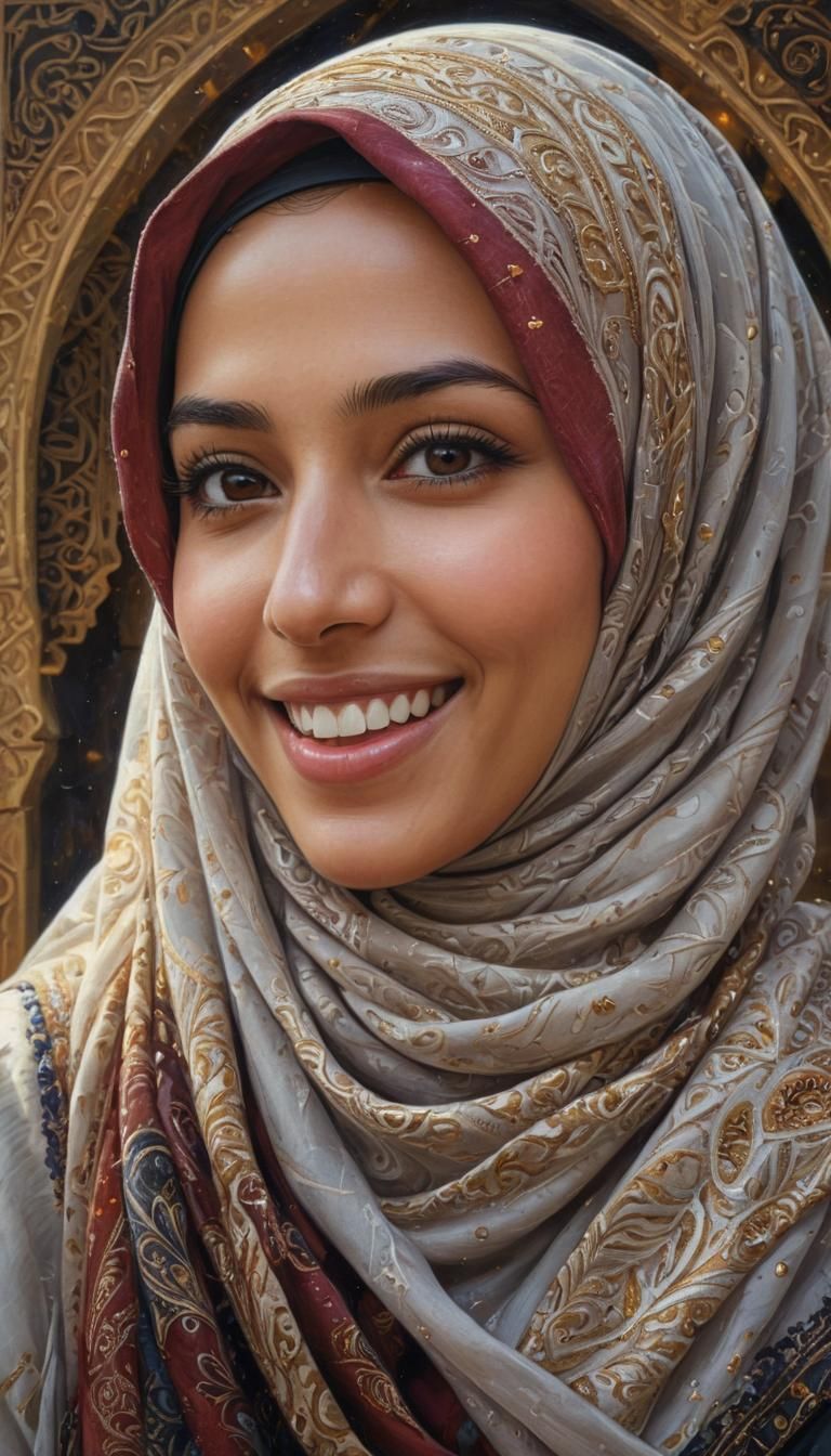 Arab Woman's Liberation: Oil Painting by Rutkowski