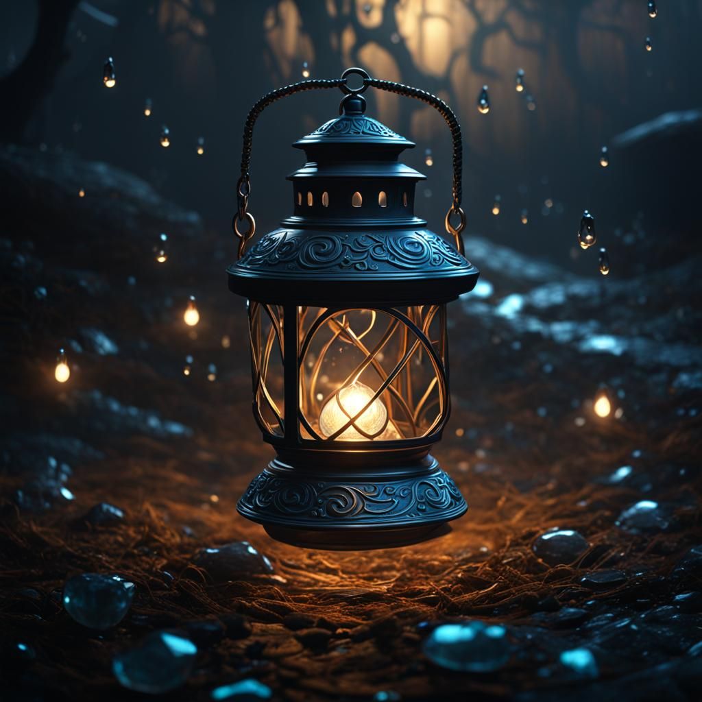 Heart Necklace in Rain, Dark Fantasy Concept Art