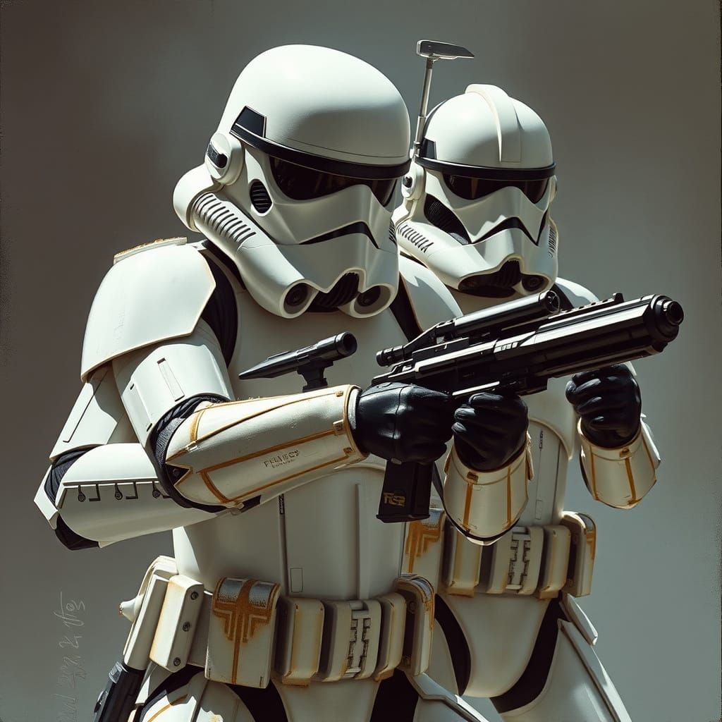 Stormtrooper vs Clone in Futuristic Battle
