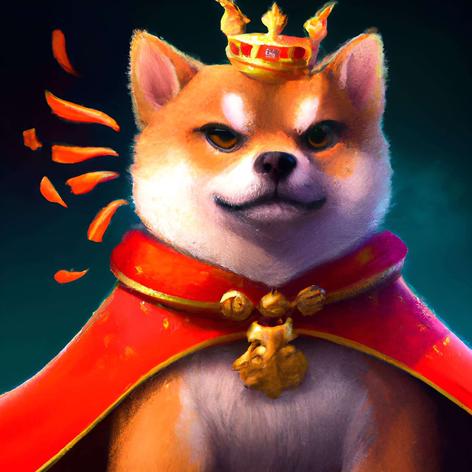 Regal Shiba Inu Puppy Portrait