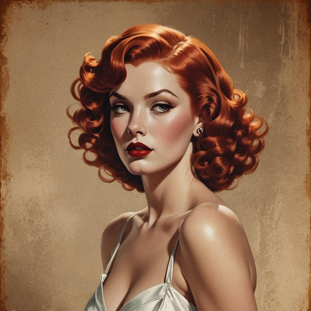 Vintage Pin-Up of a Gangster's Moll
