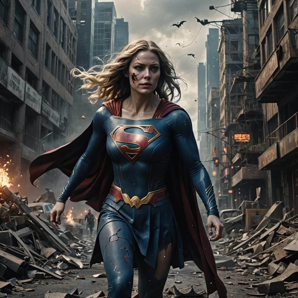Ghost Zombie Supergirl in Digital Matte Painting