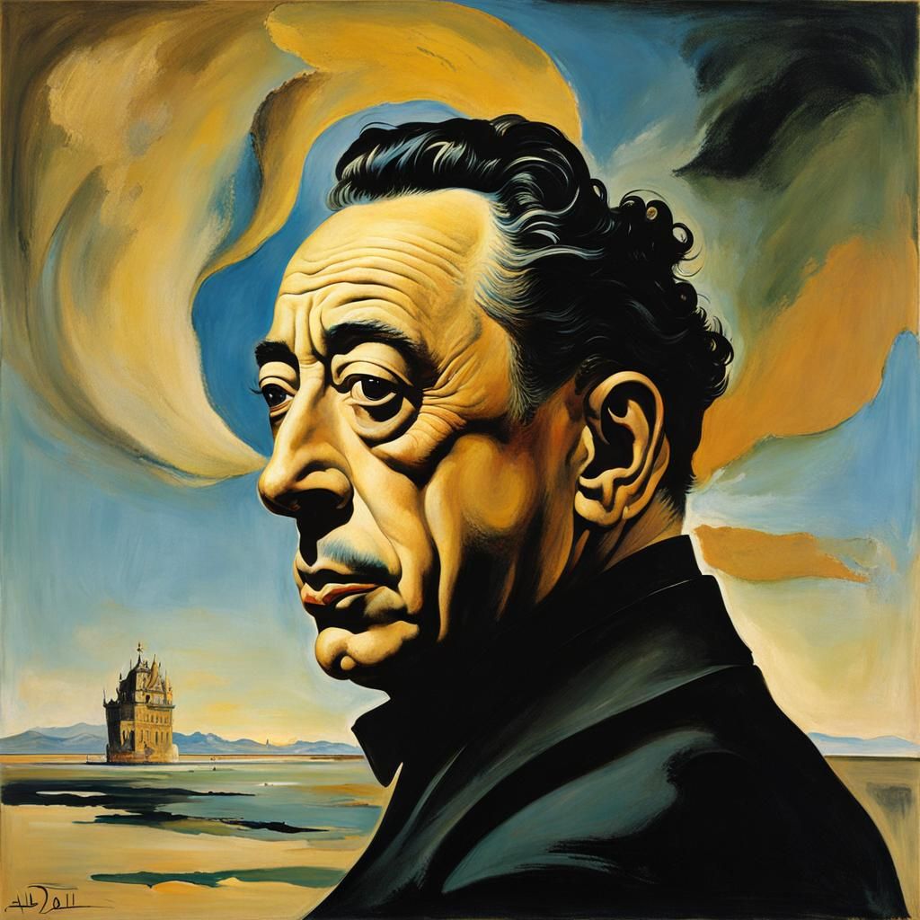 Surreal Portrait of Albert Camus